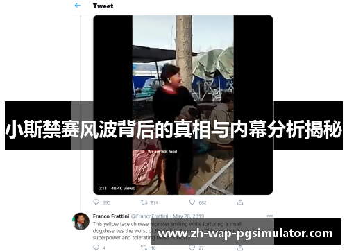 小斯禁赛风波背后的真相与内幕分析揭秘